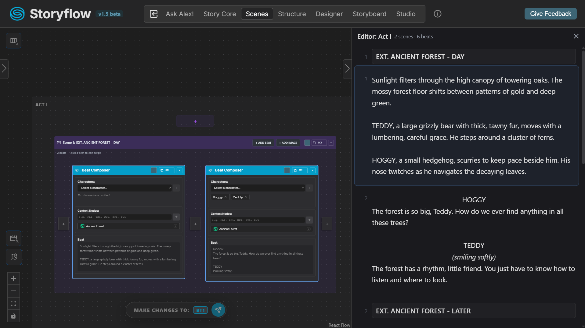 Scene Page Preview